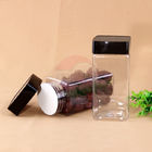 Clear 700ML 880ML Plastic Candy Cookie Square Jar