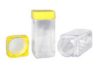 Duidelijke het HUISDIEREN transparante Plastic kruiken van de voedselrang met kleurrijke schroefdeksels