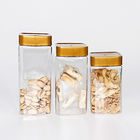 PET Clear Empty BPA Free Storage Containers Plastic Square Jar with Screw Lid