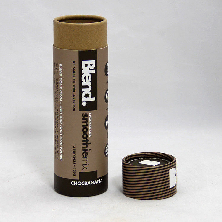 Het cilindrische Bruine Kraftpapier-Kartondocument blikt Verpakking voor Schoonheidsmiddelen/Underwea/Unbrella in