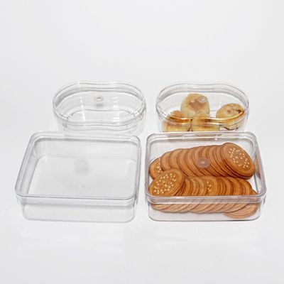 Custom PS PET Material Transparent Plastic Biscuit Container Box FDA