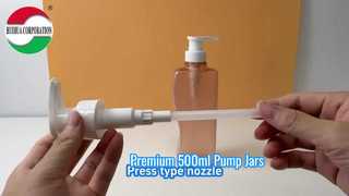 500 ml PET-fles Plastic Jar Pump Press Lid voor Shampoo & Douche Gel