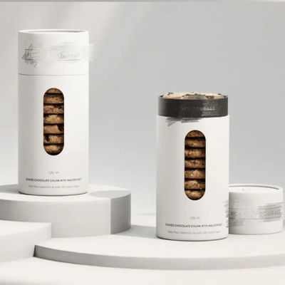 Eco-Friendly Custom Cylinder Packaging Paper Tube Cookies Clothing Scarves Tube Packaging With Window