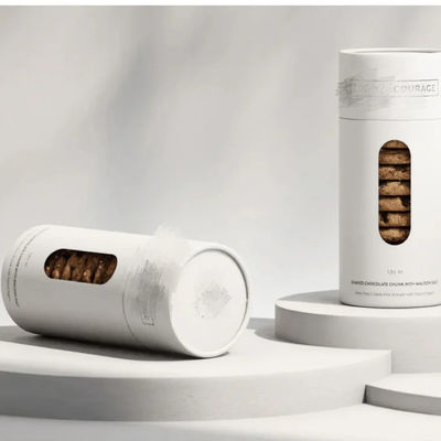 Eco-Friendly Custom Cylinder Packaging Paper Tube Cookies Clothing Scarves Tube Packaging With Window