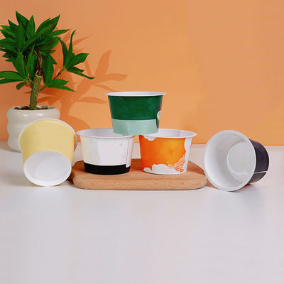 6oz Customize Logo Greek Yogurt Cups Single Wall Plastic Small Size Fruit Ice Cream Cups Lids PP Material for Snacks Chocolate