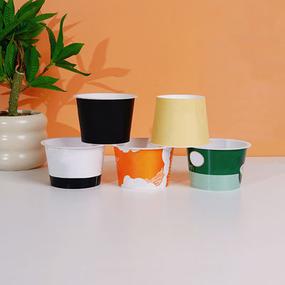 6oz Customize Logo Greek Yogurt Cups Single Wall Plastic Small Size Fruit Ice Cream Cups Lids PP Material for Snacks Chocolate