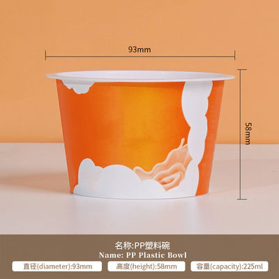 6oz Customize Logo Greek Yogurt Cups Single Wall Plastic Small Size Fruit Ice Cream Cups Lids PP Material for Snacks Chocolate