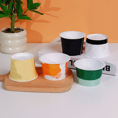 6oz Customize Logo Greek Yogurt Cups Single Wall Plastic Small Size Fruit Ice Cream Cups Lids PP Material for Snacks Chocolate