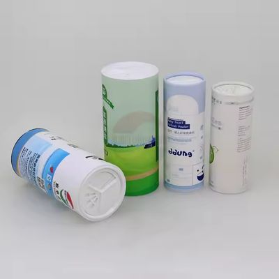Eco-Friendly OEM Cardboard Tube Cylinder Tube Packaging for Spices Pepper Soda Salt Sugar Lip Balm Tube Craft Packaging Carton