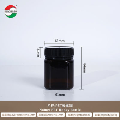 Custom Clear PET Bottle with Screw Lid for Food Grade Packaging