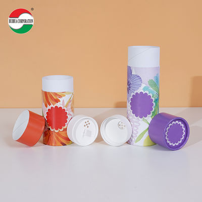 Custom Printed Kraft Cardboard Spice Paper Tube For Loose Powder Packaging Eco Friendly Cylinder