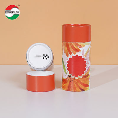 Custom Printed Kraft Cardboard Spice Paper Tube For Loose Powder Packaging Eco Friendly Cylinder