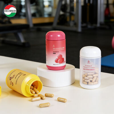 Factory Direct Sales HDPE Medicine Plastic Bottle with Gasket for Vitamin Supplement Pill Empty Jar Packaging