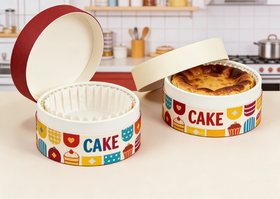Biodegradable Food Tube Packaging for Cake Dessert Cheesecake Kraft High Temperature Baking Paper Canister
