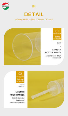 Custom New Design Sushi Push Pop up Food Grade PP Plastic Tube Packaging for Cake Jelly Container