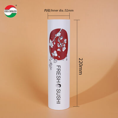 Custom Printed Eco-friendly Push Pop Sushi Cylinder Paper Tube Disposable Food Grade Sushi Packaging