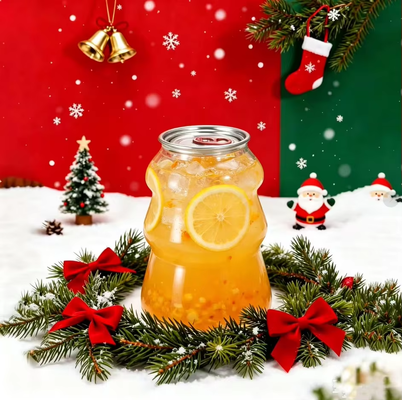 Food Grade PET Plastic Jar and Beverage Can with Customizable Size and Easy Open Lid for Juice and Yogurt