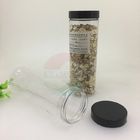 Environmental Clear Plastic Cylinder With Screw Lid /  Pet Cashew Nuts Can