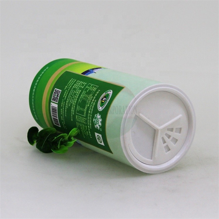 Het plastic Zoute Verpakkende Karton Shaker Lid Custom Paper Can van Zeefjepaper tube box