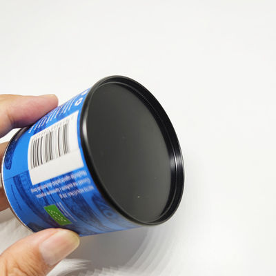 Eco Friendly Food Grade Composite Aluminum Foil Liner Airtight Paper Tube Cans for Bakery Cafe Power Cookie Chocolate Snacks