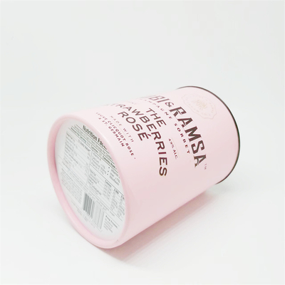 Custom Logo Food Grade Laundry Beads Cylinder Coffee Tea Kraft Paper Tube With Metal Lids