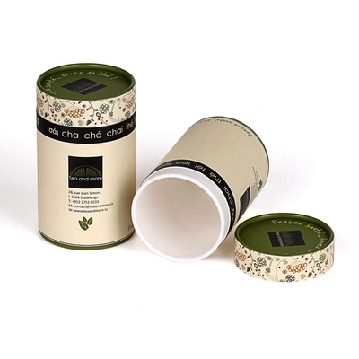 Full Color Printed Large Green Paper Tube Container Cylinder Cardboard Packaging