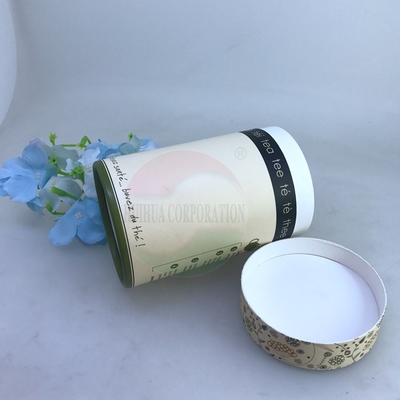 Full Color Printed Large Green Paper Tube Container Cylinder Cardboard Packaging
