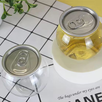 200 ml balvormige heldere plastic cocktailflessen PET-drankenblikken voor drank sap koffie