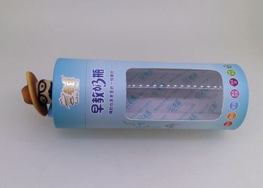 83mm Diameterdocument Blikken die met Duidelijk pvc-Venster voor het Voeden van Fles/Douane Gedrukte Document Buizen verpakken