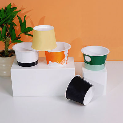 6oz Customize Logo Greek Yogurt Cups Single Wall Plastic Small Size Fruit Ice Cream Cups Lids PP Material for Snacks Chocolate