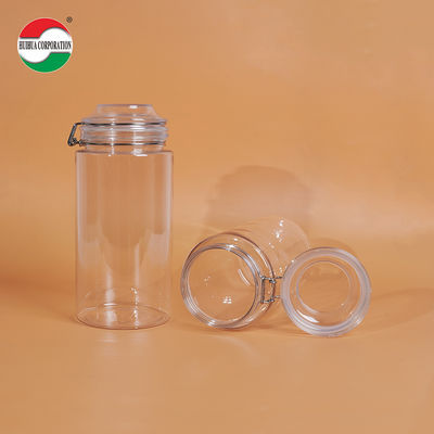 1660ML Transparante PET-flessen Plastic potten voor voedsel Helder plastic cilinder verzegelde potten voor duurzame en milieuvriendelijke verpakking