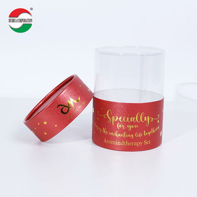 Custom Transparent Paper Tube Packaging with PVC Window for Cosmetics