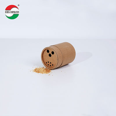 Custom Printed Food Grade Paper Spice Shaker Tube with Tin Top