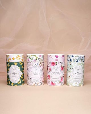 Biodegradable Luxury Cardboard Tube Custom Logo Printing for Green Tea Loose Tea Coffee Dried Flower Paper Tube Packaging