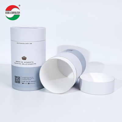 Bio-degradable Customized Food Grade Cylinder White Cardboard Paper Tube Packaging for Gift T-shirt Clothes