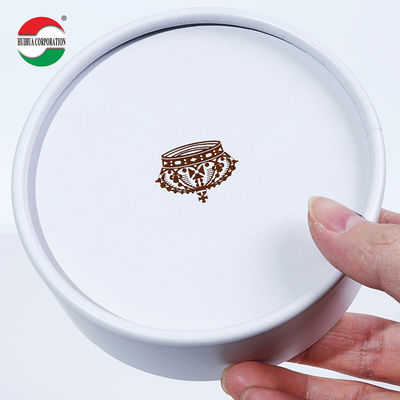 Bio-degradable Customized Food Grade Cylinder White Cardboard Paper Tube Packaging for Gift T-shirt Clothes