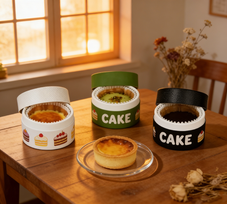 Biodegradable Food Tube Packaging for Cake Dessert Cheesecake Kraft High Temperature Baking Paper Canister