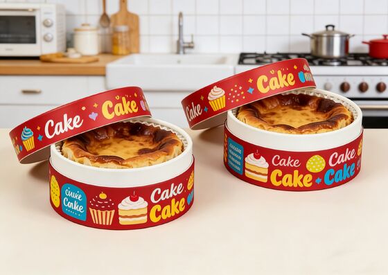 Biologisch afbreekbare voedselverpakking voor taart, dessert, cheesecake, kraft, hittebestendig bakpapier, bus