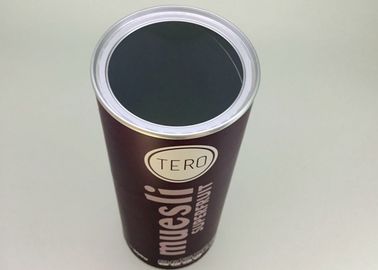 Aluminium Foil Lining Paper Tube Packaging / Oatmeal Container 83mm Diameter 230mm Height