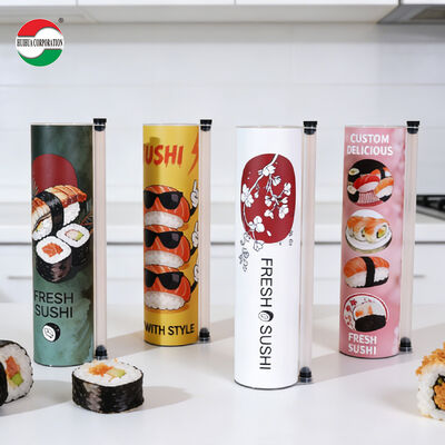 Food Grade Eco Friendly Sushi Paper Tube with Custom Logo Printed for Biodegradable Sushi Packaging