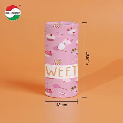 Custom Printed Eco-Friendly Bio-Degradable Kraft Paper Canisters Cardboard Containers Lids Custom Logo for Food Tea Coffee