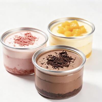 Ronde heldere plastic taartverpakking met deksel voor dessert Tiramisu en Mousse Cake Display
