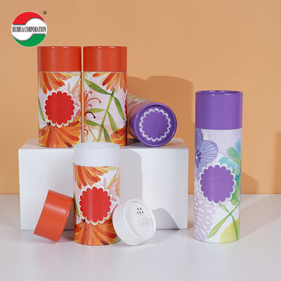 Eco-vriendelijke draaibare schakerspot papier kanister herbruikbare papierpoeder schakersbuis met sifter deksel