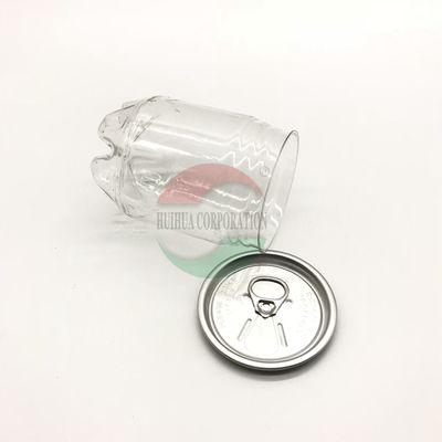 250ml Blikken van de cilinder de Transparante Plastic Frisdrank met Dekselsgs FDA QS