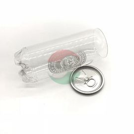 500ml Transparent Beverage Cans , Food Grade PET Plastic Soda Can Covers
