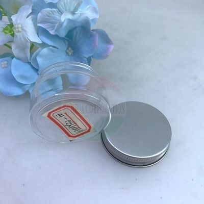 Kan de banketbakkerij420ml Duidelijke Plastic Cilinder met Aluminiumdeksel