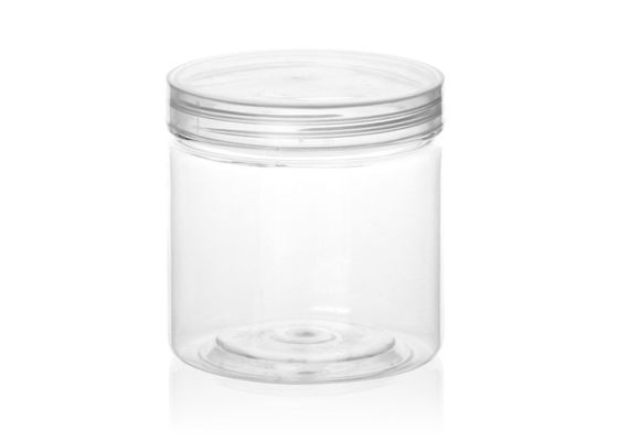 Het transparante Duidelijke Plastic Voedsel van Cilindercontainers dat met het Schroeven GLB wordt ingeblikt