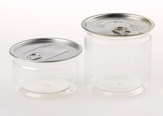 Verzegelende Duidelijke Plastic de Drankblikken van het Cilinder Luchtdichte gemakkelijk-Open Plastic HUISDIER