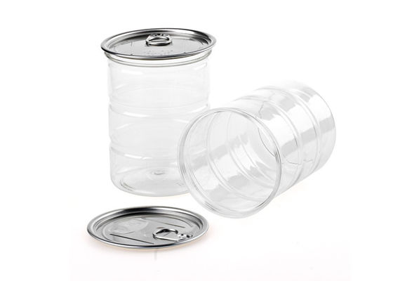 Van het de Cilinderhuisdier van de hittebescherming het Duidelijke Plastic Gemakkelijke Open Deksel Ingeblikte Pakket